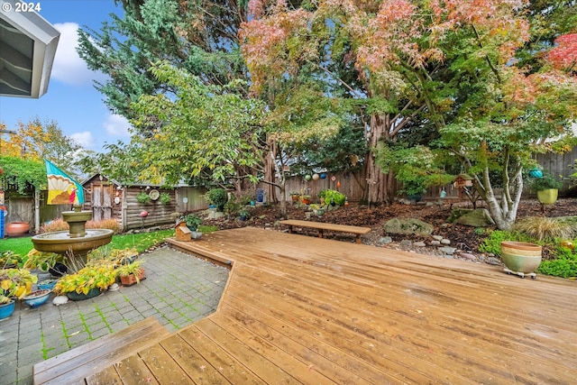 deck with a patio area