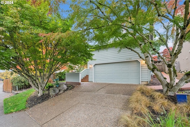 view of front of home featuring a garage