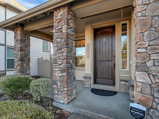 view of doorway to property