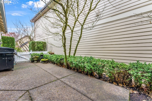 view of patio with a grill