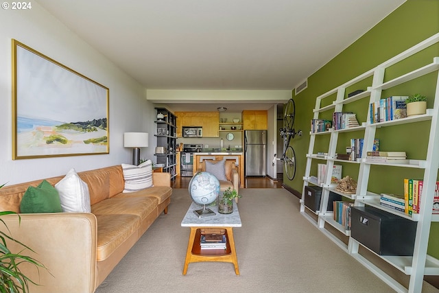 view of carpeted living room