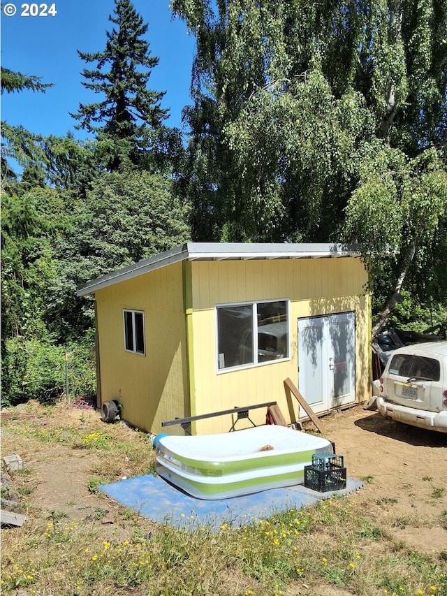 view of rear view of property