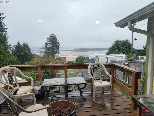 property view of water with a mountain view