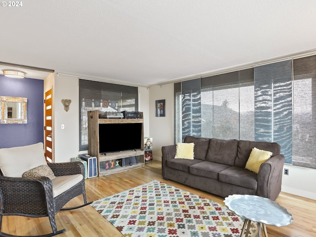 living room featuring hardwood / wood-style floors and plenty of natural light