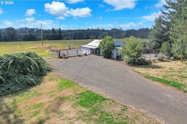 drone / aerial view featuring a rural view