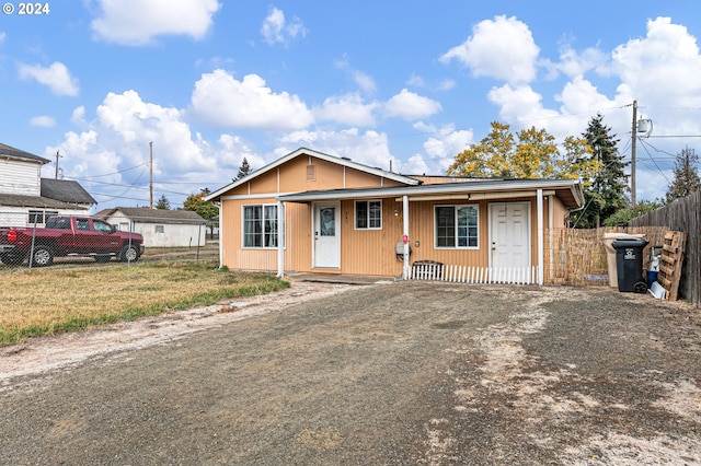 view of front of home