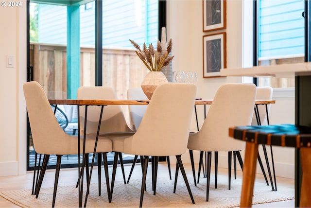 dining space featuring a healthy amount of sunlight