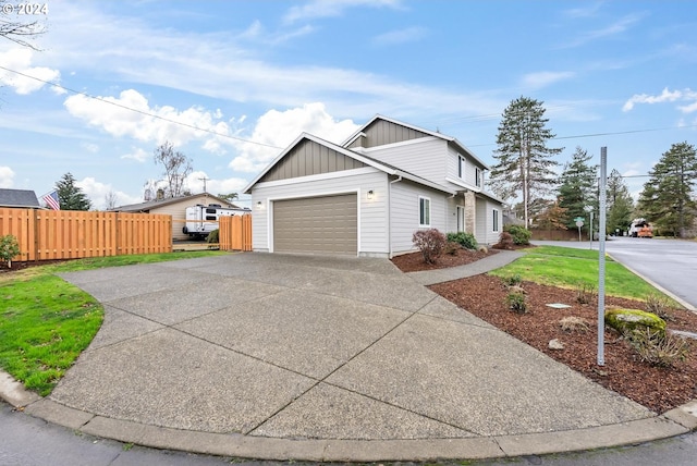 view of property exterior featuring a garage