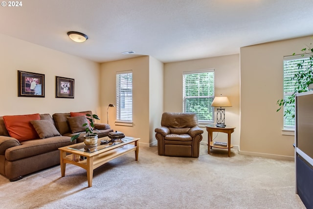 view of carpeted living room