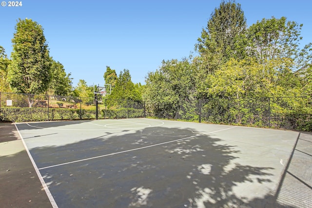 view of basketball court