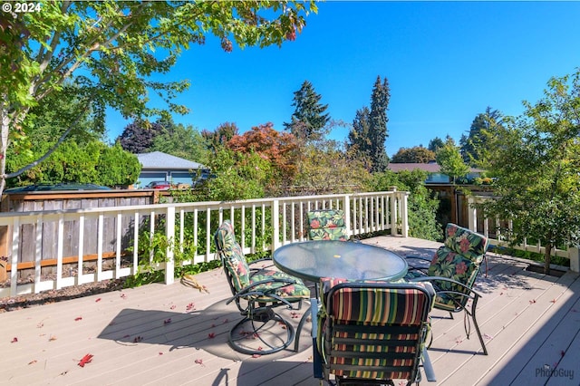 view of wooden deck