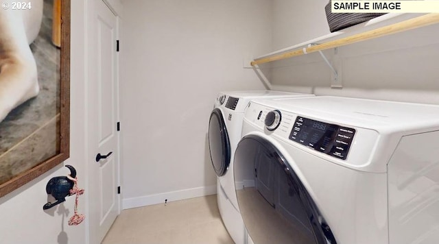 laundry area featuring washer and dryer