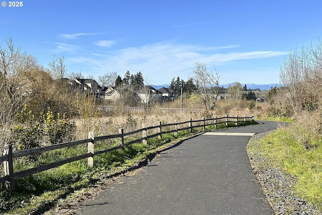 view of street featuring a mountain view