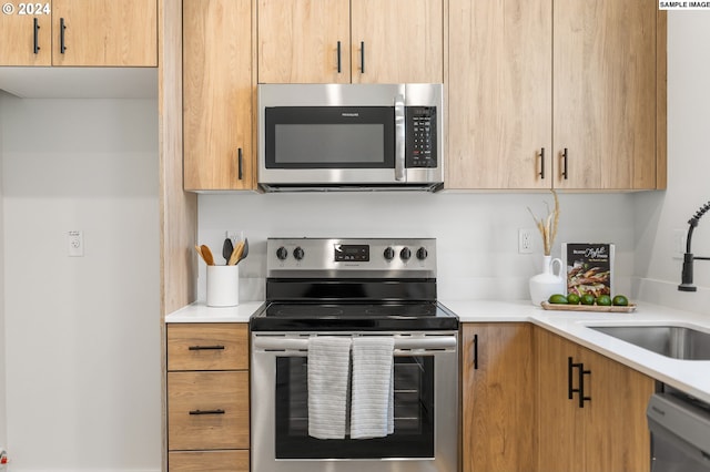 kitchen with sink and stainless steel appliances