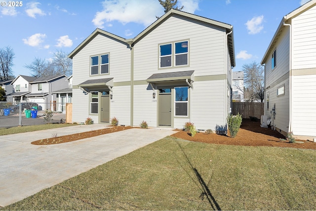 front of property with a front yard