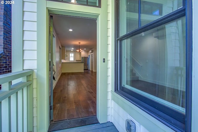 view of doorway to property