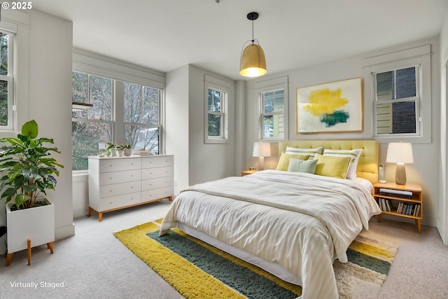 bedroom featuring carpet