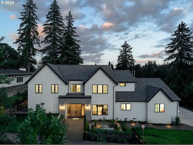 view of modern inspired farmhouse