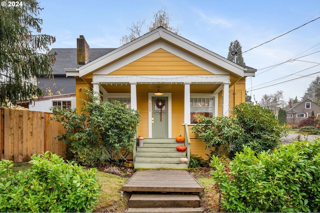 view of front of home