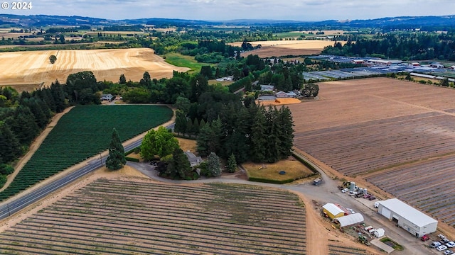 aerial view with a rural view