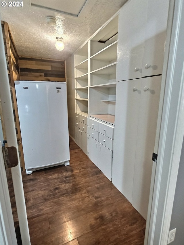 walk in closet featuring dark hardwood / wood-style floors