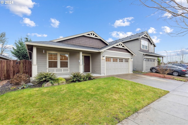 view of front of home with a front lawn