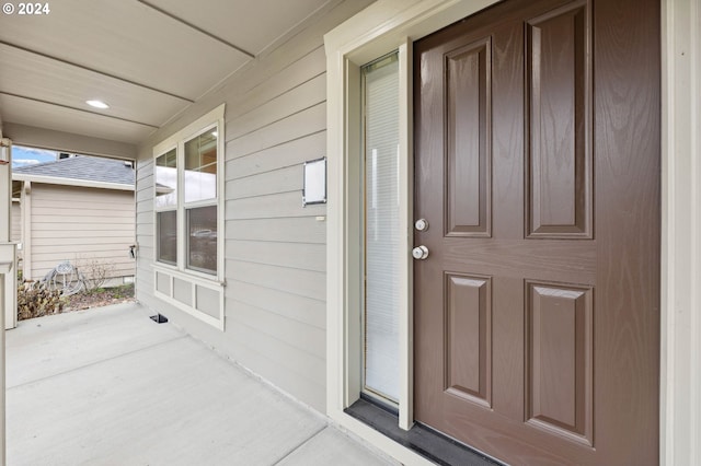 view of doorway to property