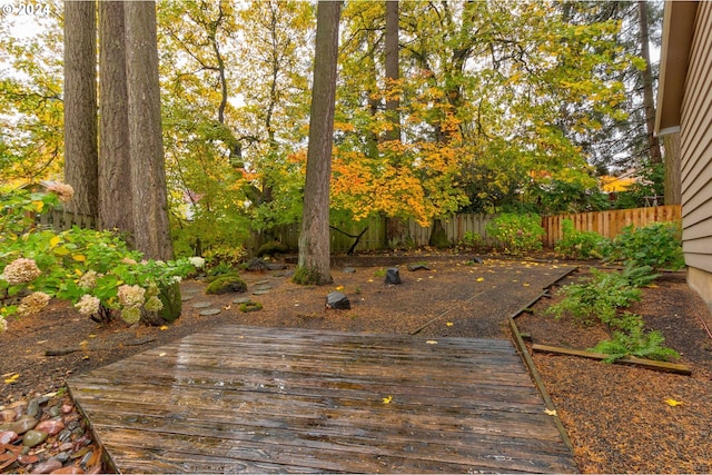 view of wooden deck