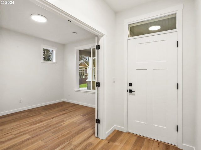 entryway featuring light wood-type flooring