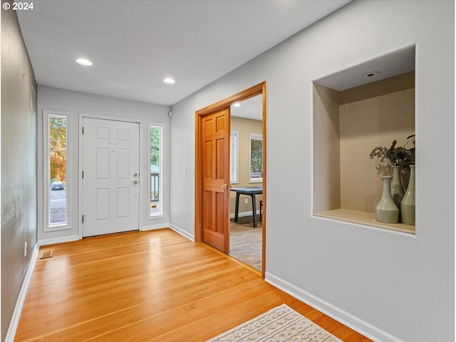 entryway featuring wood-type flooring