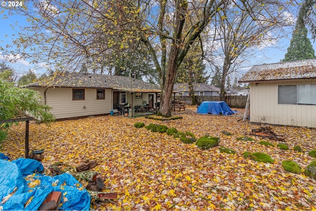 view of rear view of property