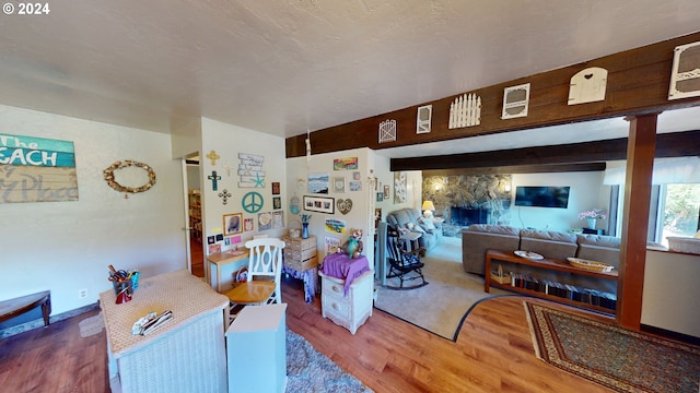 living room featuring hardwood / wood-style floors