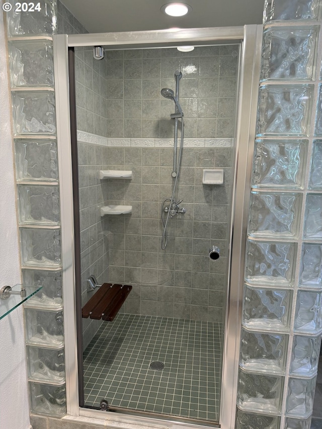 bathroom with walk in shower