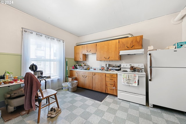 kitchen featuring white appliances