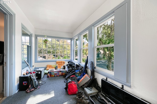 view of sunroom