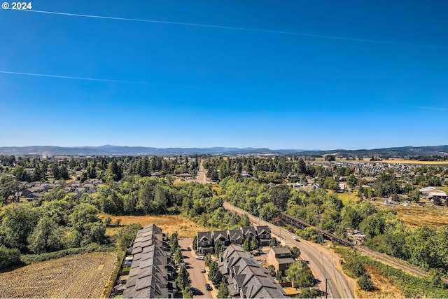 aerial view featuring a mountain view