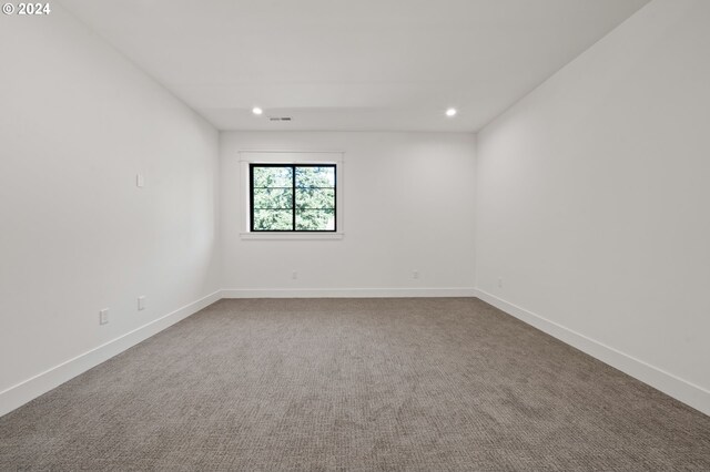 view of carpeted spare room