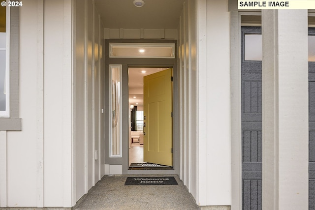 view of doorway to property