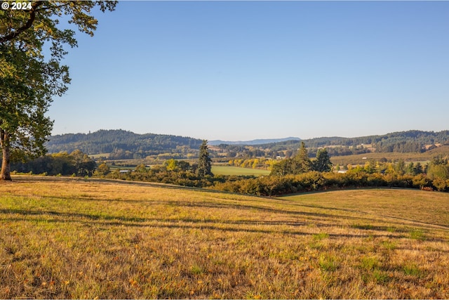 property view of mountains featuring a rural view