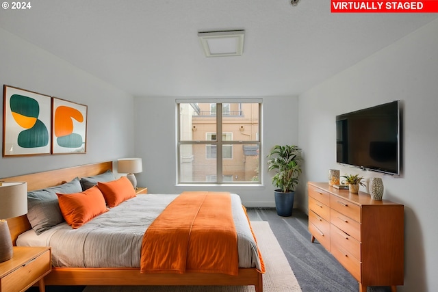 view of carpeted bedroom