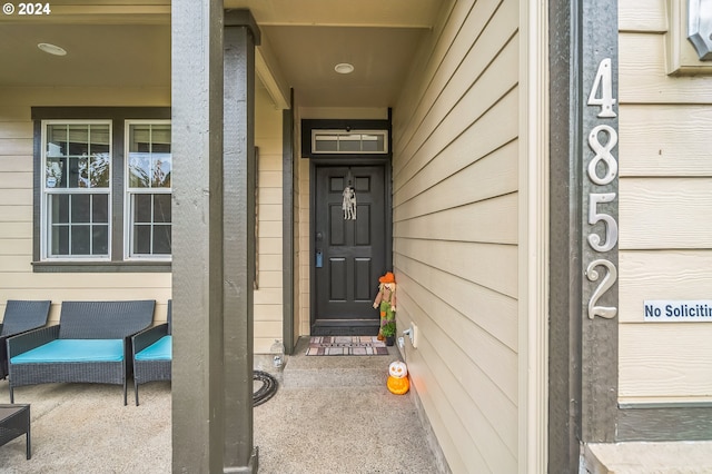 view of doorway to property