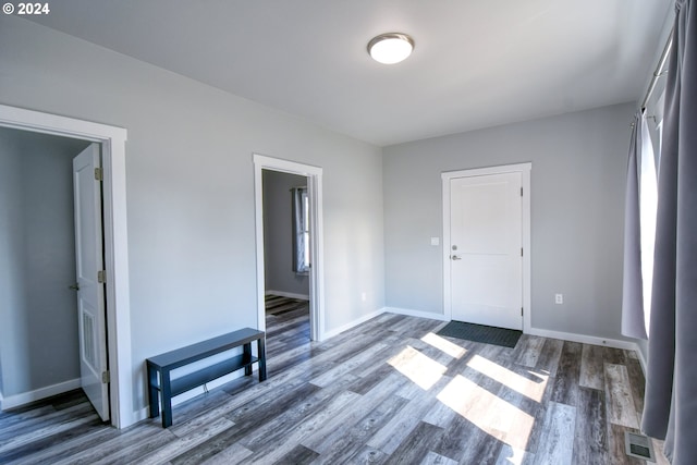 interior space featuring dark hardwood / wood-style floors