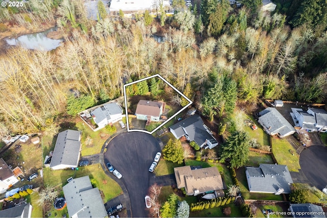bird's eye view featuring a residential view