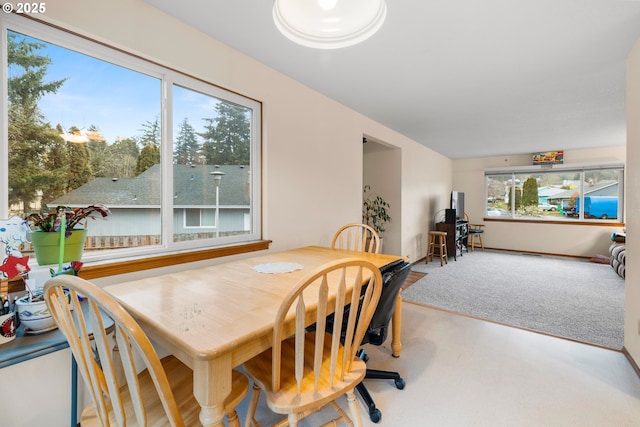 view of dining space