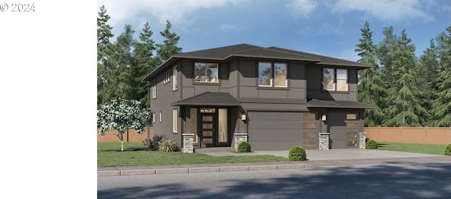 view of front of house featuring a garage