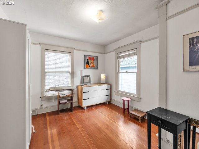 home office featuring light wood-type flooring