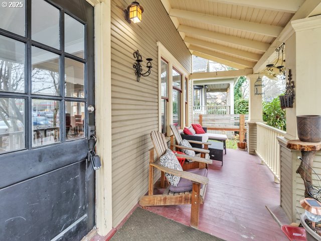 deck featuring a porch