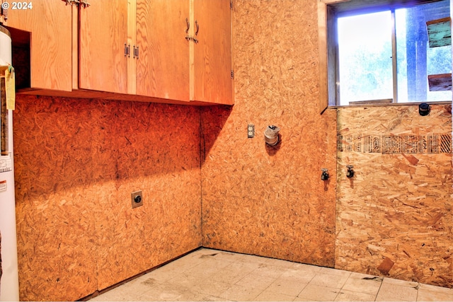 interior space with hookup for an electric dryer