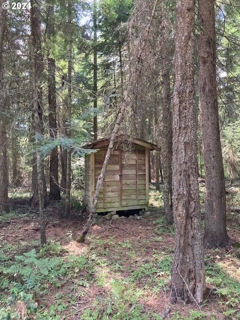 view of shed