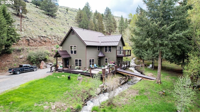 exterior space with a wooden deck